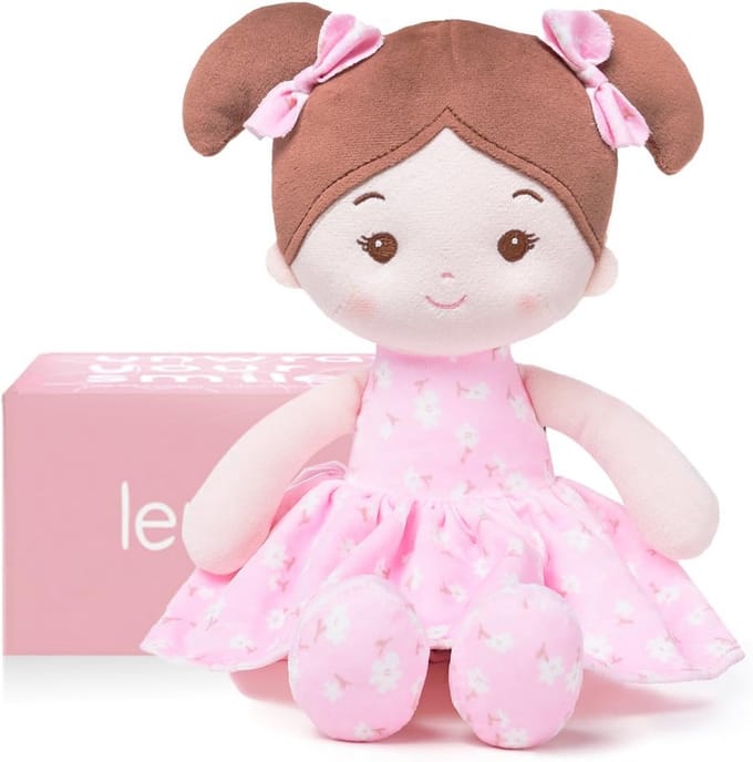 Zachte Stoffen Babypop (32 cm) - Eerste Knuffelpop voor Meisjes Vanaf 1 Jaar