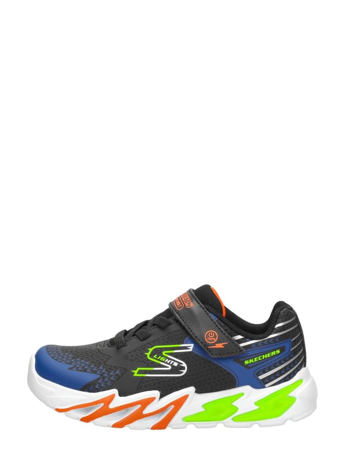 Skechers Flex-Glow Bolt Jongens Sneakers - Zwart/Blauw