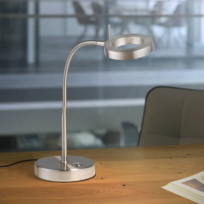 Paul Neuhaus LED tafellamp Hensko met flexibele arm touchdimmer