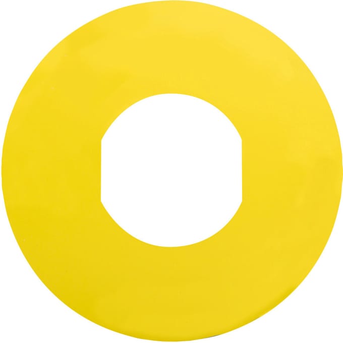 Schneider Electric Noodstoplabel 60mm Geel - ZBY9101 [2 Stuks]