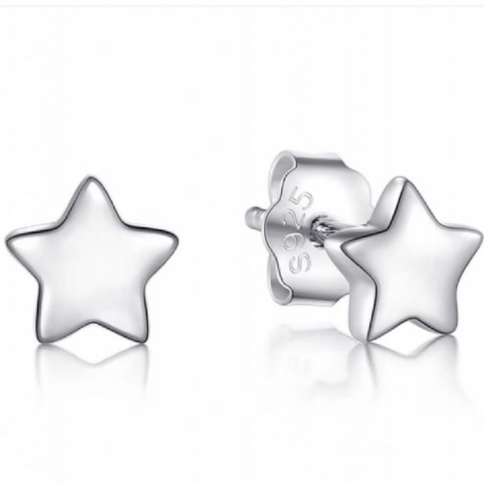 Zilveren - Ster - oorbellen- 4 mm- Charme Bijoux