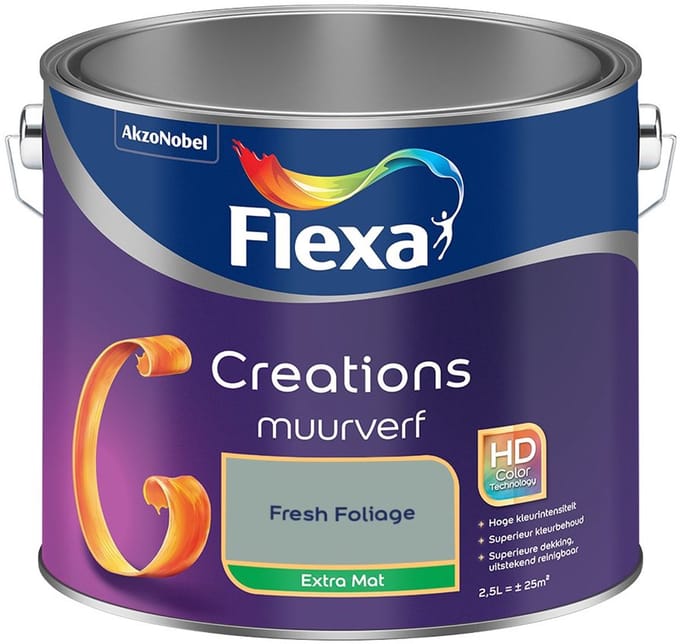 Flexa - Creations Muurverf Extra Mat - Fresh Foliage - Mengverf - 2,5 L