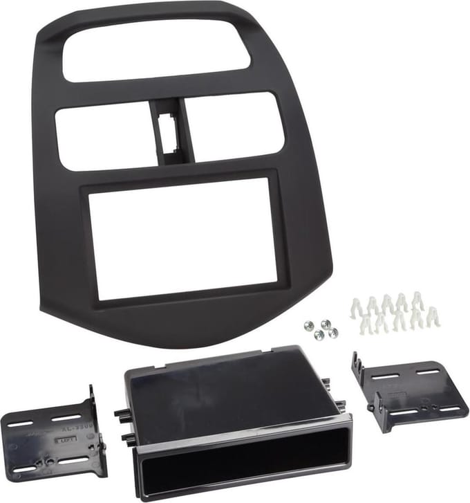 2-DIN Paneel geschikt voor Chevrolet Spark 2013-2015 Kleur:Zwart (METRA)