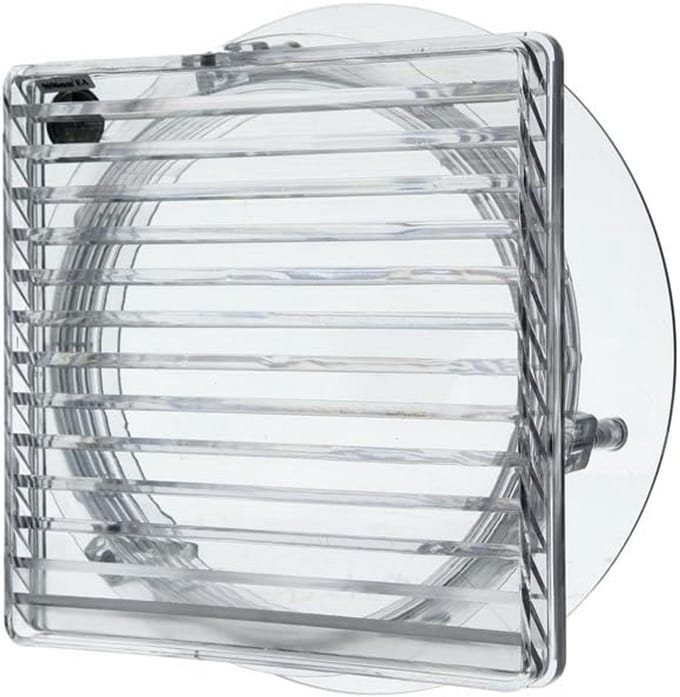 Statische ventilator met stormguard voor continue door-lucht ventilatie 162 mm