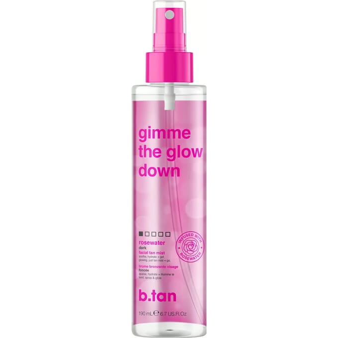 b.tan Gimme The Glow Down Facial Tan Mist - Rosewater Darker - 190 ml
