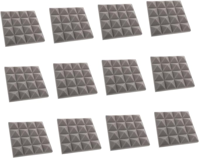 ibasenice Geluidsisolerende Panelen 5 Cm Dikke Piramide Akoestische Matten Home Recording Grey