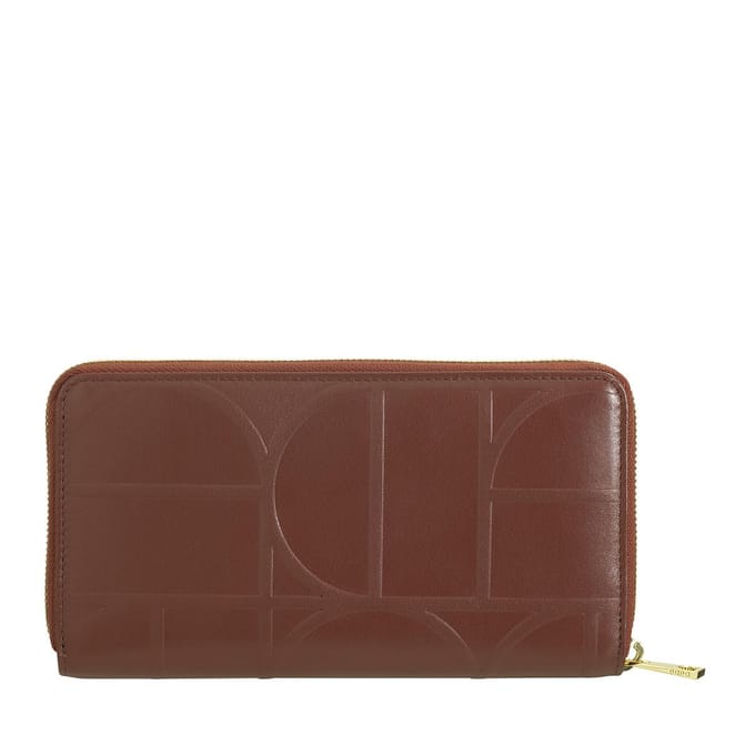 DuDu Up Portemonnee RFID-bescherming Leer 20 cm - Dames - Horizontaal - choccolate-lilac