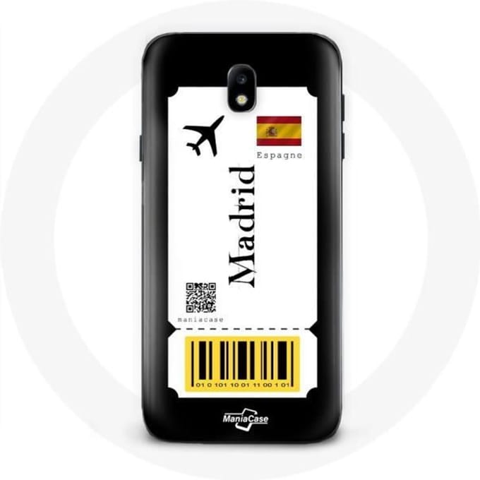 Samsung Galaxy J3 2017 Case Vliegticket Madrid Spanje