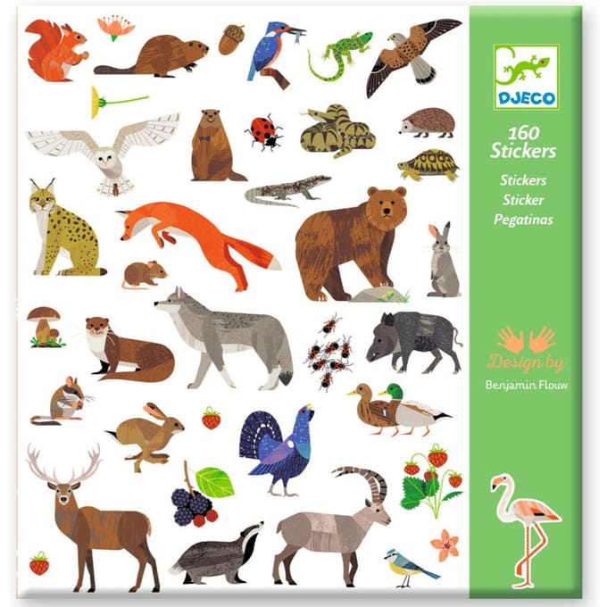 DJECO stickers Wilde dieren 4 jr+