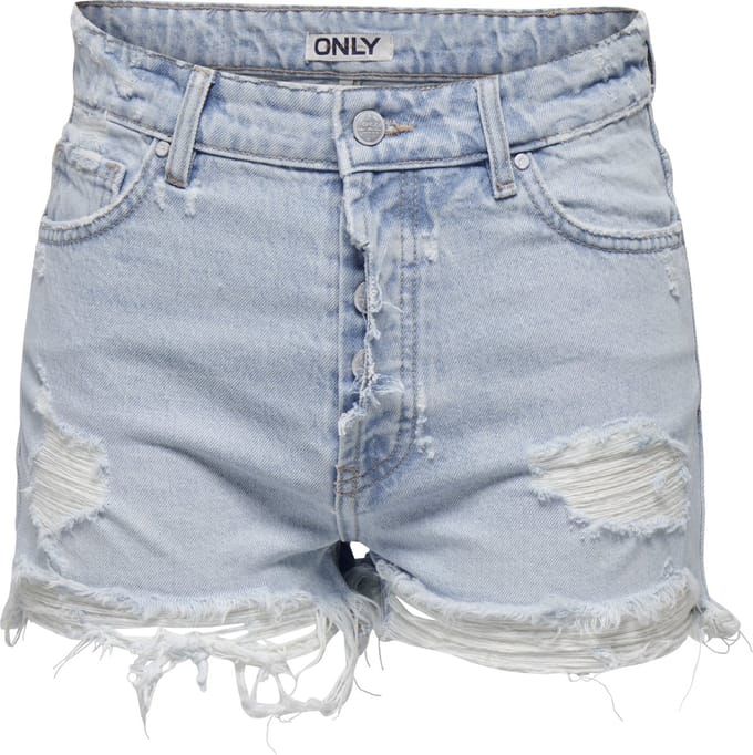 ONLY - ONLBILLIE HW DESTROY DNM SHORTS AZG - Dames - Bermuda shorts
