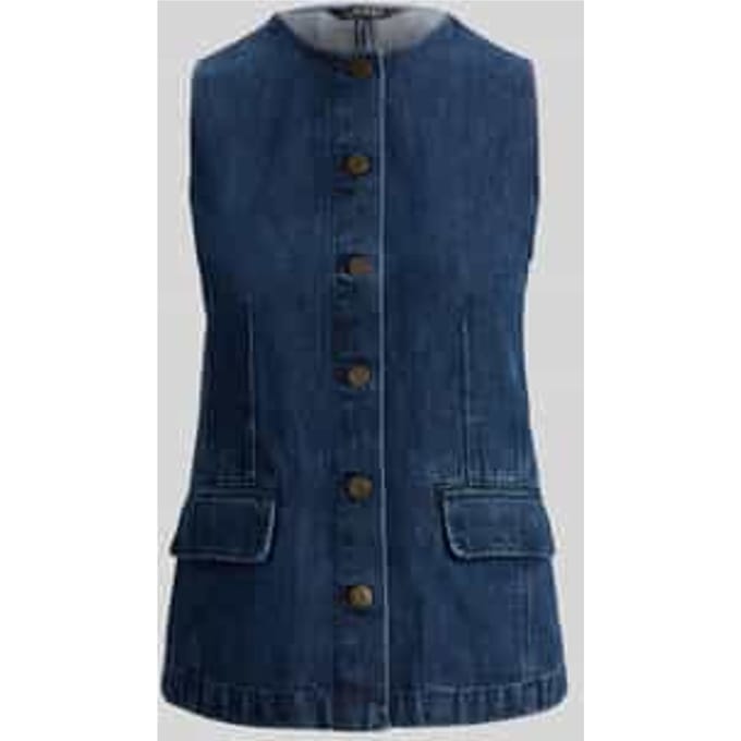 Slim fit spijkerbodywarmer van mix van katoen en lyocell