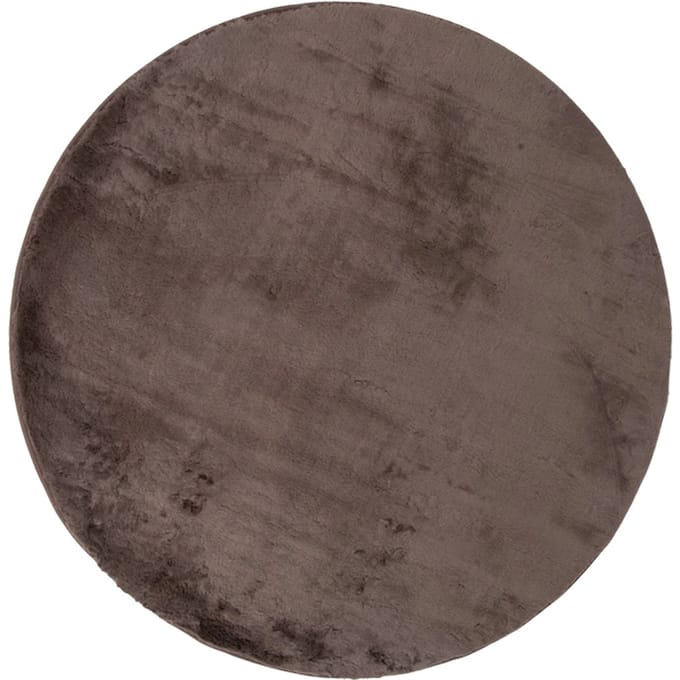 Milton & Oldbrook Fluffy Vloerkleed Ø 120 cm Pavia Taupe
