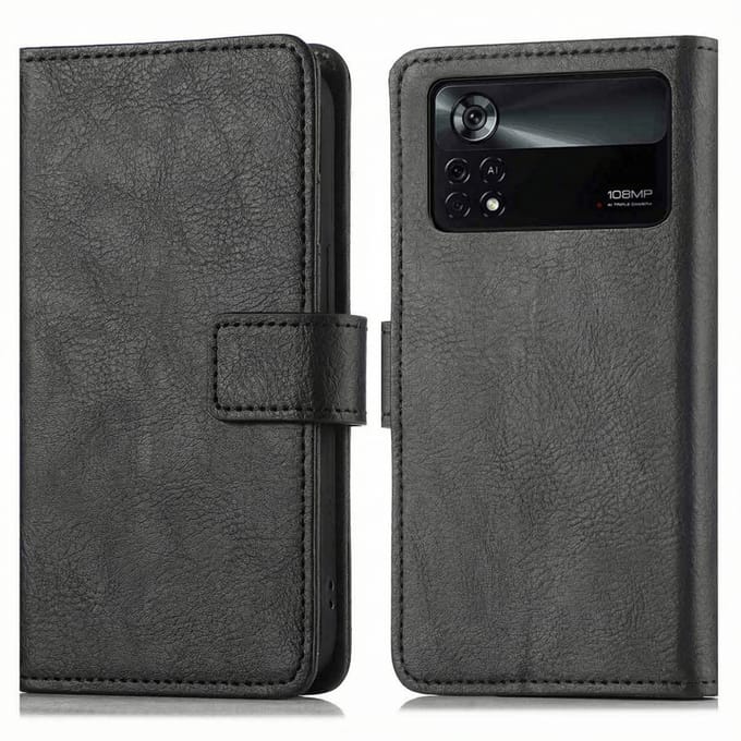 imoshion Hoesje - Geschikt voor Xiaomi Poco X4 Pro 5G - Luxe Bookcase - Zwart