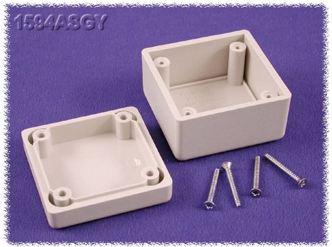 Hammond Electronics 1594ASGY Universele behuizing 56 x 56 x 40 ABS Grijs 1 stuk(s)