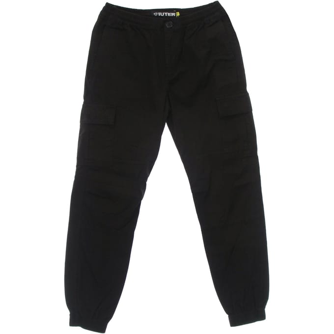 Lange heren cargo joggingbroek zwart