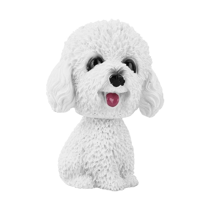 Simulatie Schudhoofd Hond Decoratie Bobblehead Speelgoed Auto Interieur Dashboard Ornament (Wit) gray