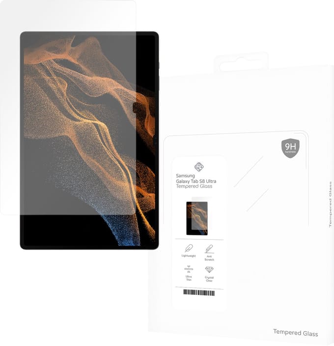Cazy screenprotector geschikt voor Samsung Galaxy Tab S8 Ultra - Screenprotector Tablet Glas