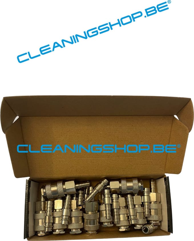 Luchtkoppeling vernikkeld 8 mm - softwash - koppeling compressor -