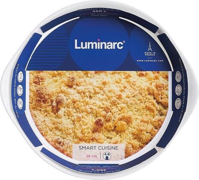 Ovenschaal Luminarc Smart Cuisine Cirkelvormig Wit Glas (28 cm)