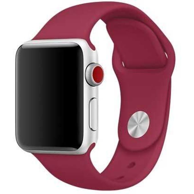 2+1 | Apple Watch Bandje Teyra - Siliconen - Rose Rood
