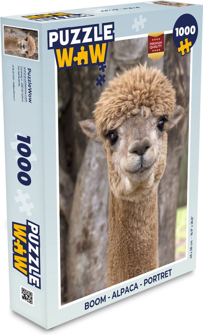 Puzzel Boom - Alpaca - Portret - Legpuzzel - Puzzel 1000 stukjes volwassenen