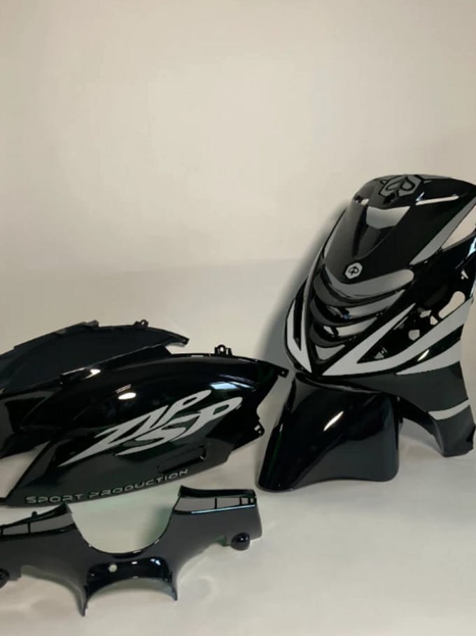 Piaggio Zip Stickerset - Sport Production - Zilver