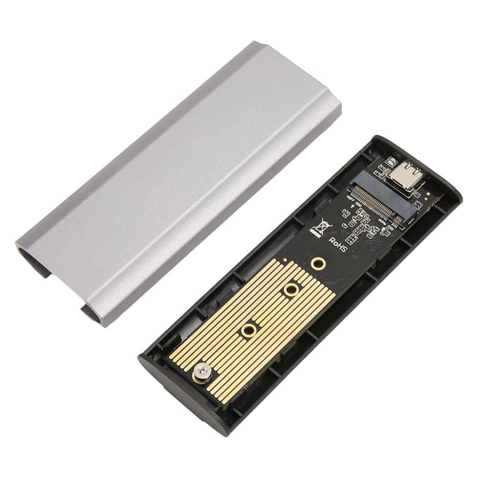 M.2 SATA SSD Behuizing Professioneel Gereedschapsvrij USB 3.1 C Type 10Gbps Ondersteunt UASP TRIM Functie white