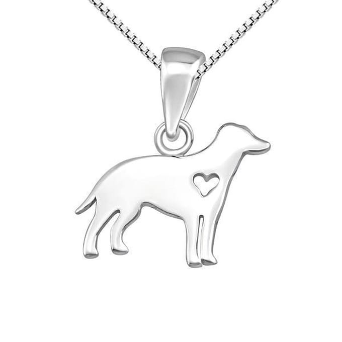 Amanto Kids Ketting Edy - 925 Zilver E-Coating - Dier / hond - 13x9mm - 38cm