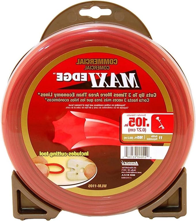 Grastrimmerkoord - Trimmerdraad - Gazon Onderhouden - Maxi Edge Stervorm - 25 cm x 45 m - Rood