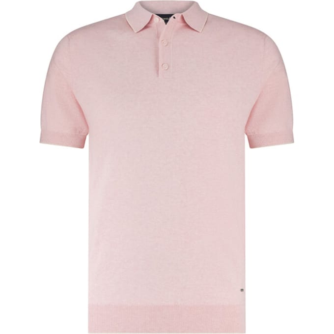 Poloshirt Scotland Blue roze gemêleerd katoen normale fit
