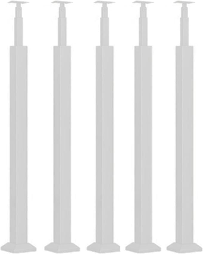 Trapleuning set - Moderne leuning - Trap renoveren - Verstelbare hoek - 5 stuks - Wit