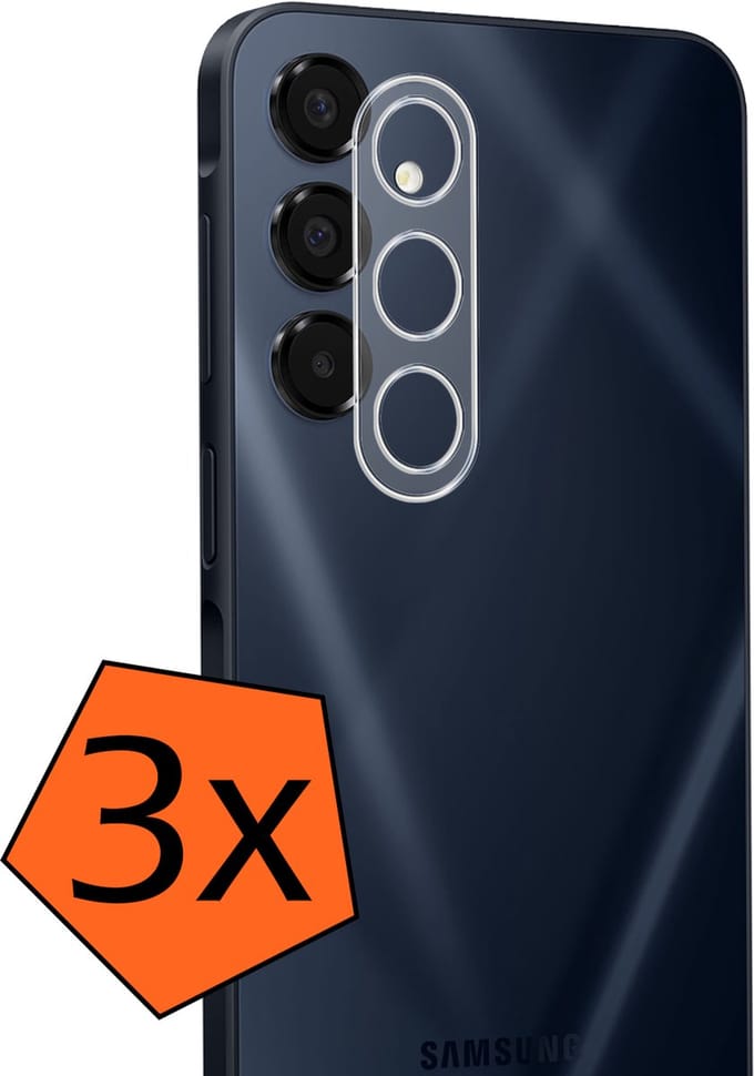 Camera Lens Protector - 3 Stuks - Geschikt voor Samsung Galaxy A16 - Camera Screenprotector - Gehard Glas - Beschermglas - Tempered Glass - Screen Protector