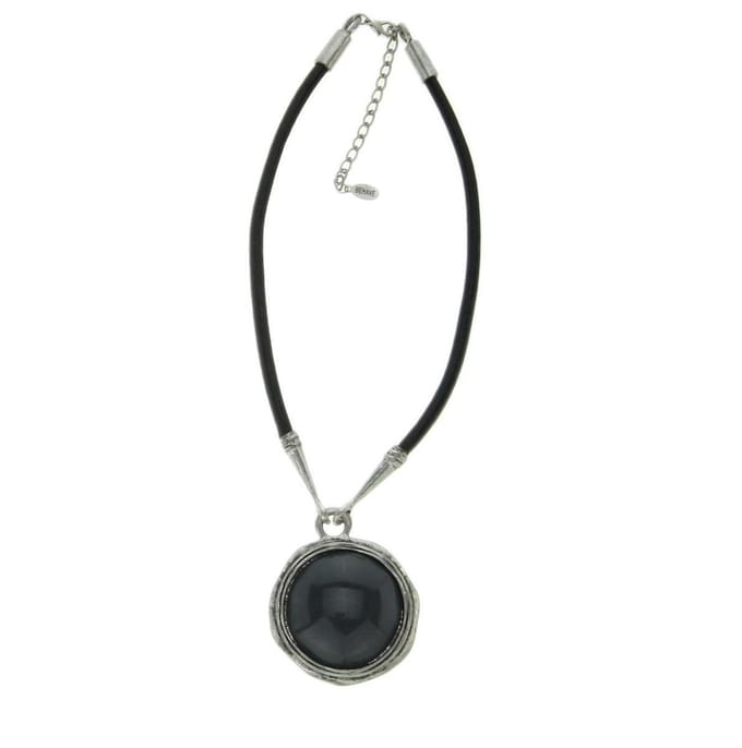 Behave - Ketting Dames- Grote Grijze Ronde hanger