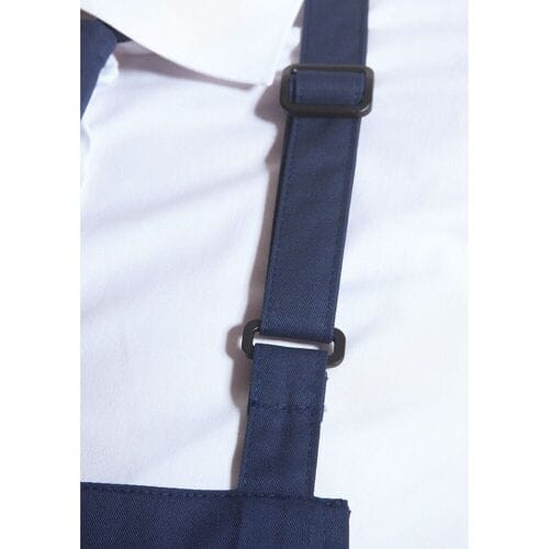 (6 stuks) KARLOWSKY Schort met zak Basic - Marineblauw Blauw