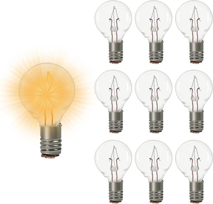 10 stuks Warm Witte Mini Gloeilampen E5/E5.5 Fitting voor Poppenhuis en Modelbouw