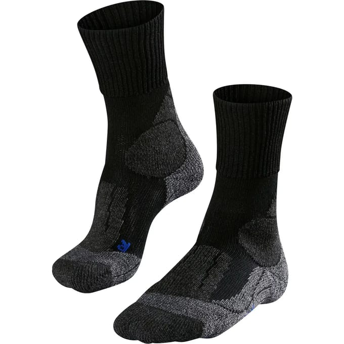 FALKE TK1 Cool anti-blaar dik lyocell functioneel materiaal wandelsokken heren grijs - maat 42-43