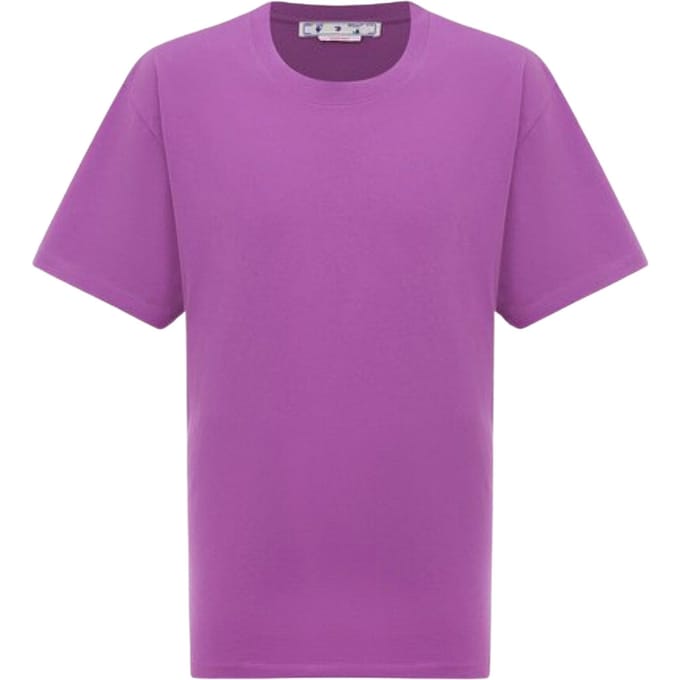 Gebroken wit Diag Tab oversized fit paars T-shirt