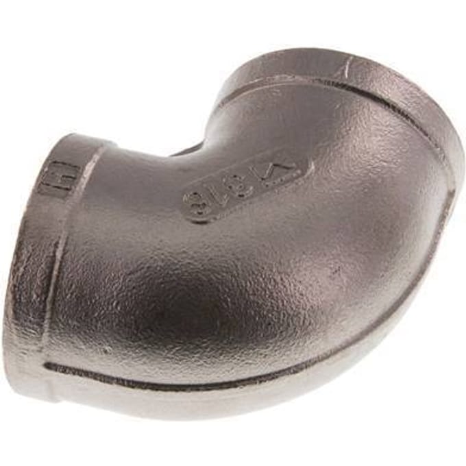 Rp 1 1/4'' RVS L-Fitting 90graden 10 Bar