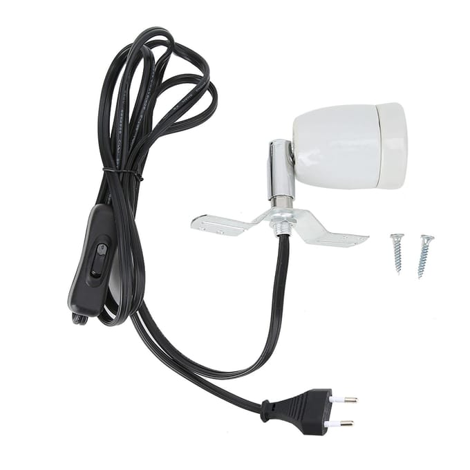 Douille de lampe chauffante rotative E27 pour reptiles et animaux domestiques, 300 W