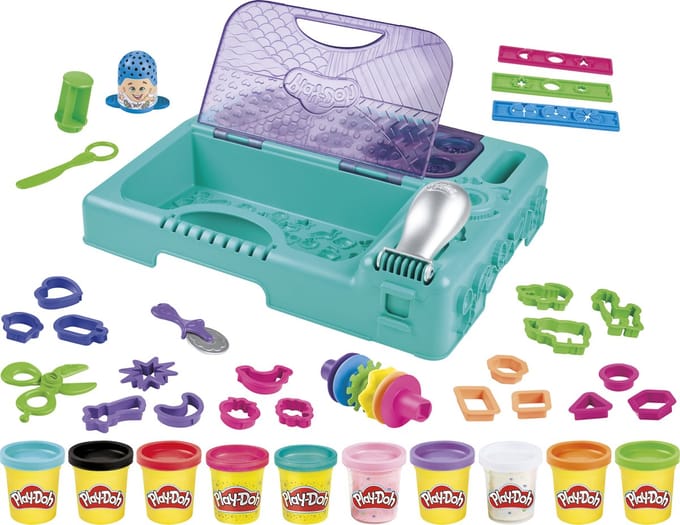 Play-Do, creatieve studio met meer dan 30 tools en 10 potten modelleringsdeeg - de klassiekers