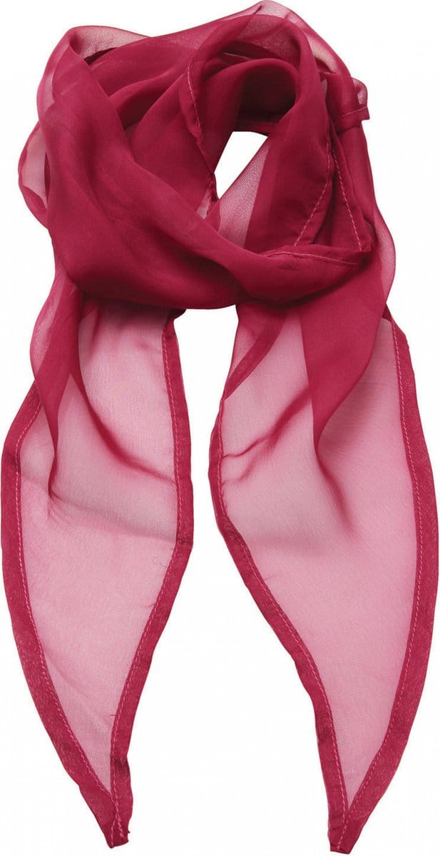 Premier Ladies Chiffon Scarf PR740 - Hot Pink - One size