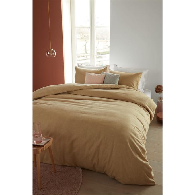 Beddinghouse Frost dekbedovertrek - Effen - Eenpersoons - 140x200/220 - Goud