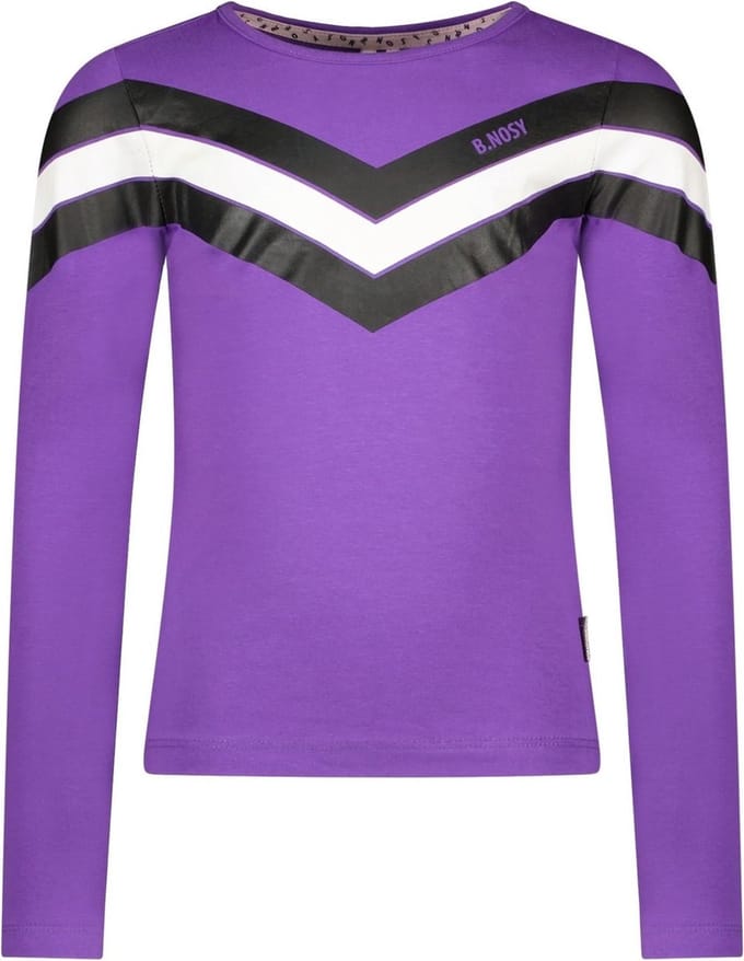 Meisjes shirt V strepen - Paars