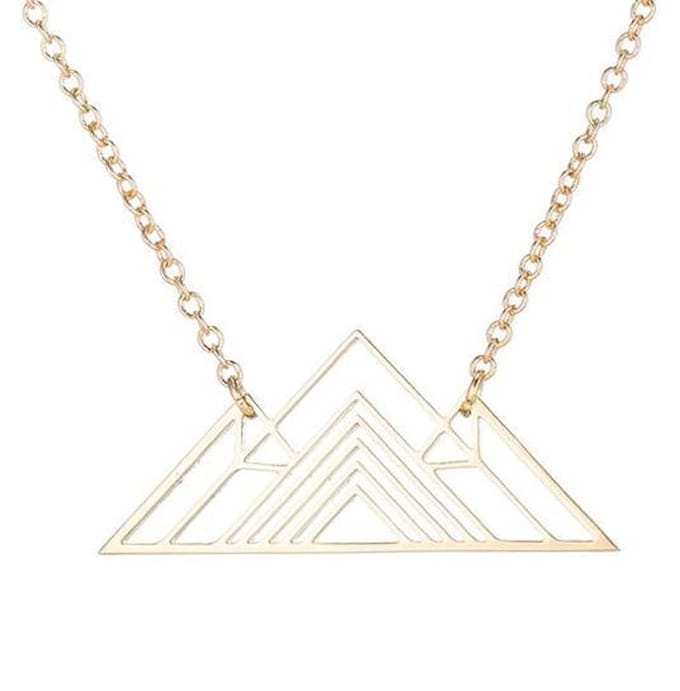 24/7 Jewelry Collection Driehoek Ketting - Piramide - Goudkleurig