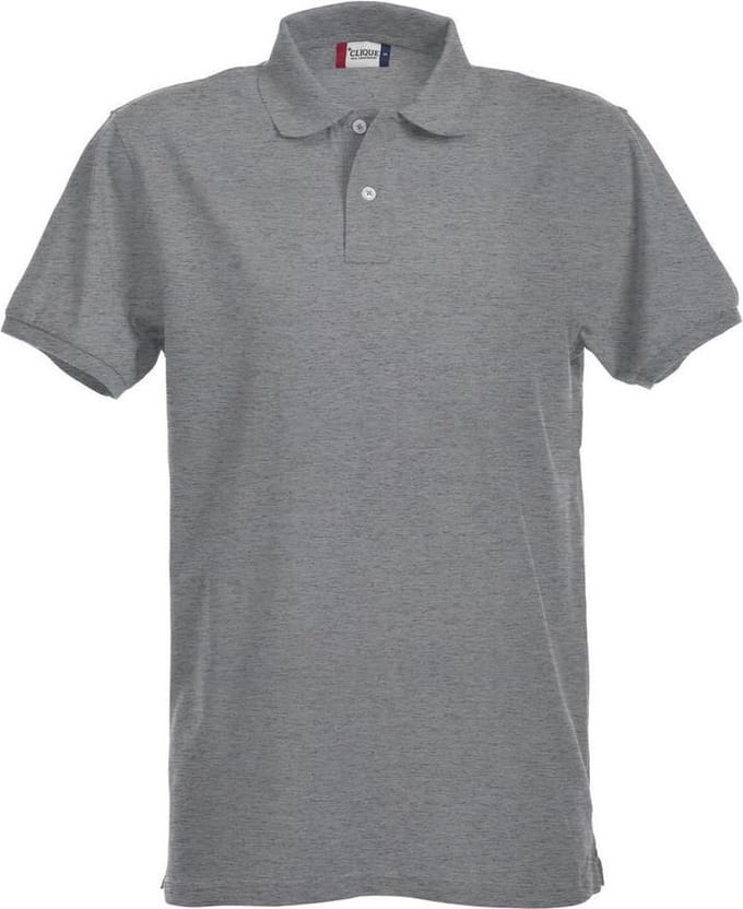 Clique Stretch Premium Polo 028240 - Grijs-melange - M
