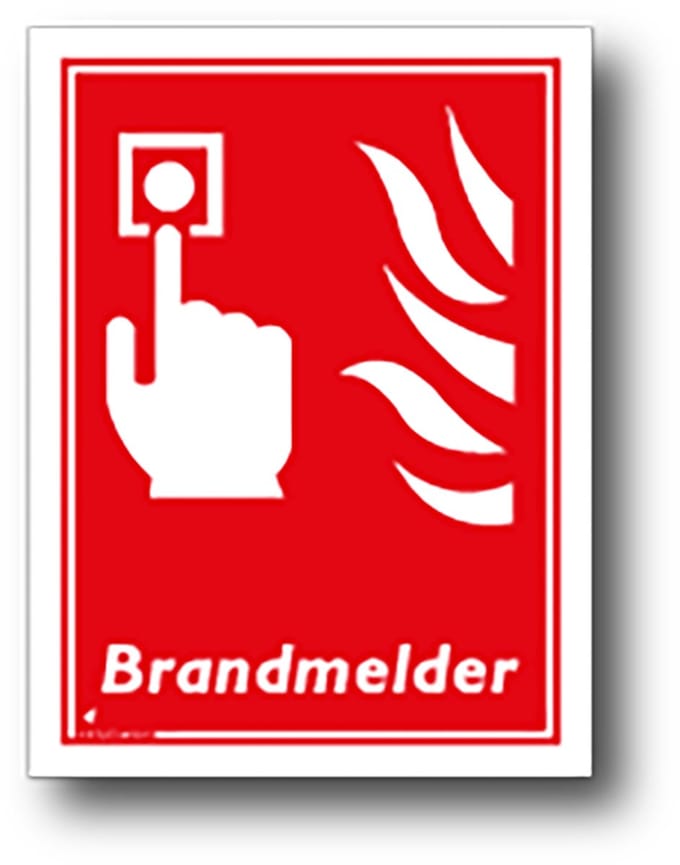 Brandmelder bord - Forex - 30 x 40 cm
