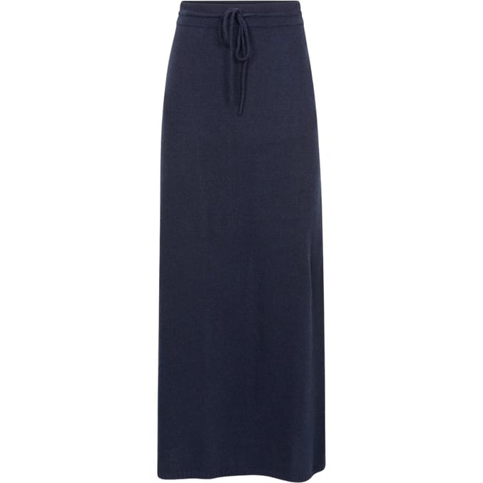 Âme Antwerp Long Knit Skirt  Donkerblauw Maggy