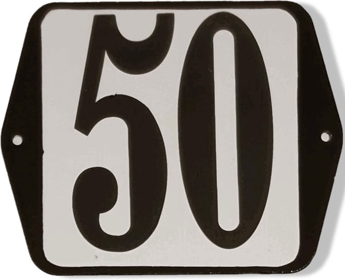 Huisnummer standaard nummer 50