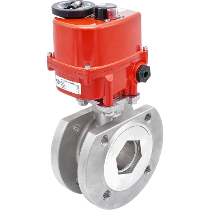 DN15 PN40 1-Delig 2-Weg RVS Modulerende Elektrische Geflensd Kogelkraan 24 V AC/DC