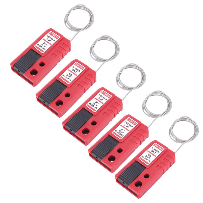 Lockout Tagout Kabel Lock Multifunctioneel   Industriële Loto   Kabel Lock voor Machines red